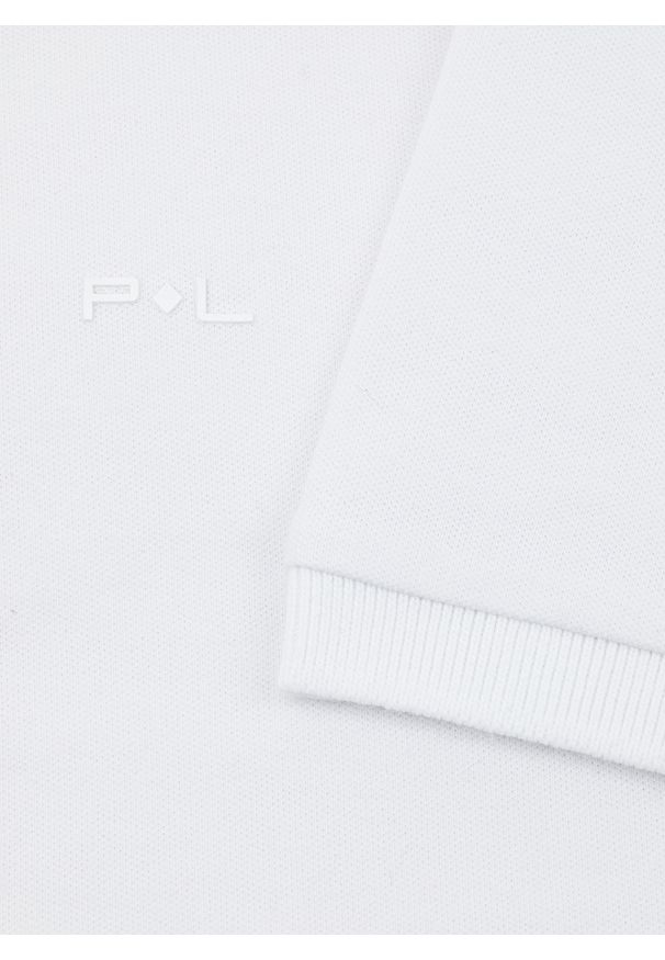 Pako Lorente - PAKO LORENTE - T-shirt polo w białym kolorze. Typ kołnierza: polo. Kolor: czarny, różowy, biały. Materiał: bawełna, elastan