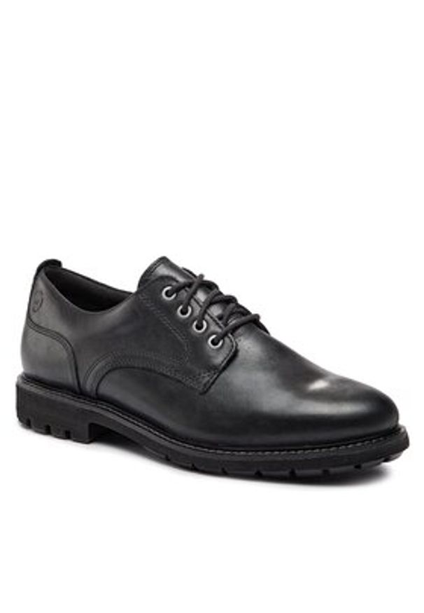 Clarks Półbuty Batcombe Tie 261734347 Czarny. Kolor: czarny. Materiał: skóra