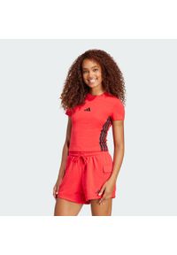Adidas - Koszulka Essentials 3-Stripes Slim Baby. Kolor: czerwony, wielokolorowy, czarny