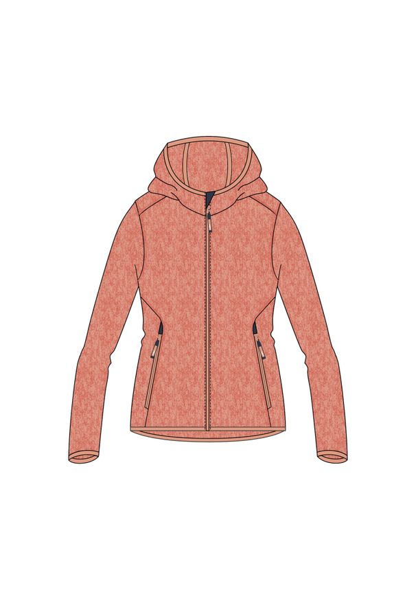 Kurtka dziewczęca CMP Synergent. Kolor: czerwony. Materiał: polar. Sport: turystyka piesza