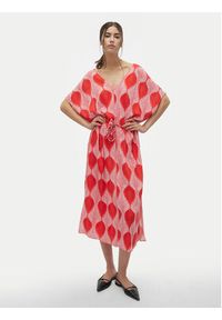 Vero Moda Sukienka letnia Tula 10308986 Czerwony Regular Fit. Kolor: czerwony. Materiał: wiskoza. Sezon: lato #5