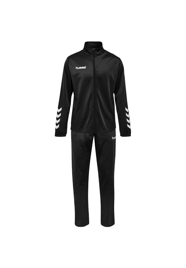 Zestaw dresów sportowych dla dorosłych Hummel Promo Poly Suit. Kolor: czarny. Materiał: dresówka