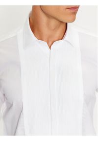 Karl Lagerfeld - KARL LAGERFELD Koszula 605127 534699 Biały Modern Fit. Typ kołnierza: dekolt w karo. Kolor: biały. Materiał: bawełna