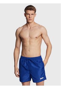 Calvin Klein Swimwear Szorty kąpielowe KM0KM00812 Niebieski Regular Fit. Kolor: niebieski. Materiał: syntetyk
