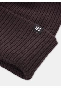 Pako Lorente - PAKO LORENTE – Brązowa czapka męska. Kolor: brązowy. Materiał: poliester, wiskoza, nylon. Wzór: prążki. Sezon: zima #3