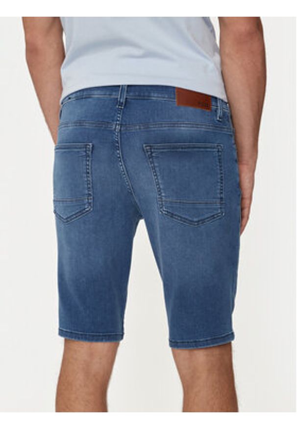 BOSS Szorty jeansowe 50513488 Niebieski Slim Fit. Kolor: niebieski. Materiał: bawełna