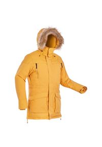 quechua - Parka turystyczna zimowa WTP - SH500 Ultra-WARM -20°C - męska. Typ kołnierza: kołnierzyk stójkowy. Kolor: pomarańczowy. Materiał: futro, syntetyk. Sezon: zima #1