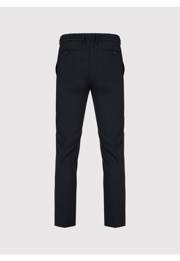 Pako Lorente - PAKO LORENTE – Czarne spodnie męskie. Kolor: czarny. Materiał: elastan, nylon. Wzór: gładki. Sezon: jesień, zima. Styl: klasyczny