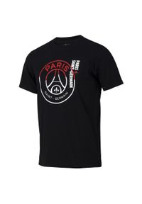 PARIS SAINT GERMAIN - T-Shirt Męski PSG Big Logo. Kolor: czarny. Materiał: bawełna