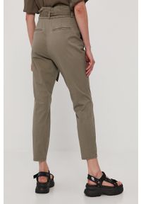Vero Moda - Spodnie. Stan: podwyższony. Kolor: zielony. Materiał: tkanina, bawełna, elastan #4