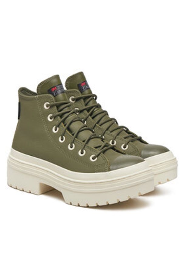 Converse Trampki Chuck Taylor All Star Lugged Heel Platform Waterproof A11163C 306 Zielony. Kolor: zielony. Materiał: materiał. Obcas: na platformie