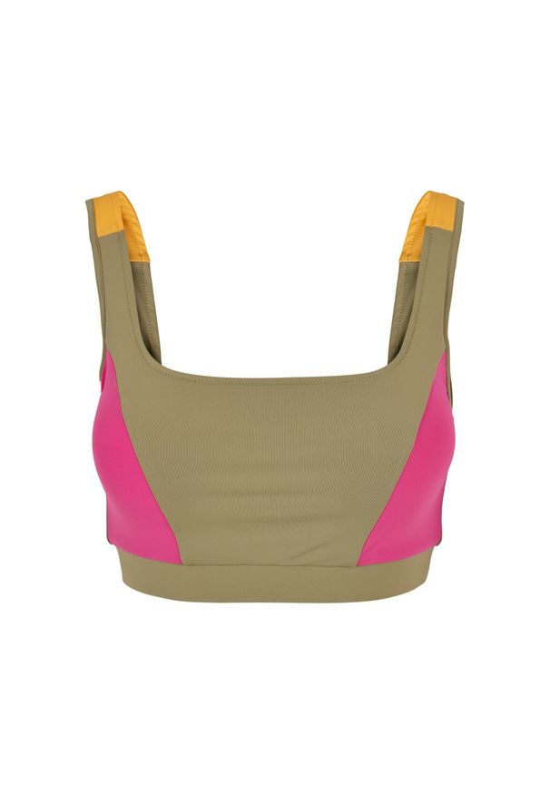 Biustonosz dla kobiet Urban Classics Color Block. Kolor: różowy. Sport: fitness