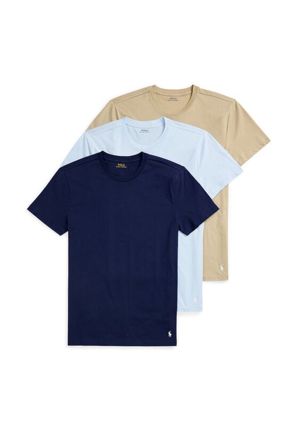 Polo Ralph Lauren Komplet 3 t-shirtów 714830304034 Kolorowy Slim Fit. Typ kołnierza: polo. Materiał: bawełna. Wzór: kolorowy
