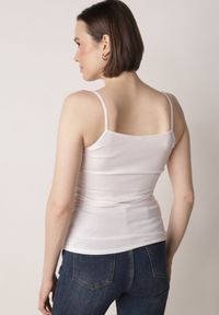 Born2be - Biały Bieliźniany Top z Bawełny Ozdobiony Koronkową Lamówką Bervina. Okazja: na co dzień. Kolor: biały. Materiał: bawełna, koronka. Wzór: aplikacja. Styl: casual, klasyczny #7