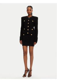 Balmain Spódnica mini DF1LB015KG43 Czarny Slim Fit. Kolor: czarny. Materiał: syntetyk #3