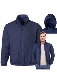 Jesienno-Zimowa Kurtka Męska - Wiatrówka - Pako Jeans - Granatowa. Kolor: niebieski. Materiał: tkanina, nylon. Sezon: zima, jesień #7