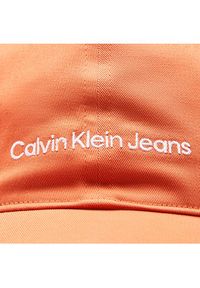 Calvin Klein Jeans Czapka z daszkiem Institutional K50K510062 Pomarańczowy. Kolor: pomarańczowy. Materiał: materiał, bawełna