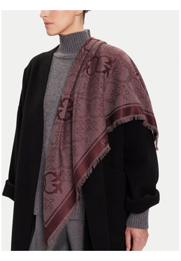 Pinko - PINKO Chusta 106017 A2ZH Bordowy. Kolor: czerwony. Materiał: wiskoza, materiał