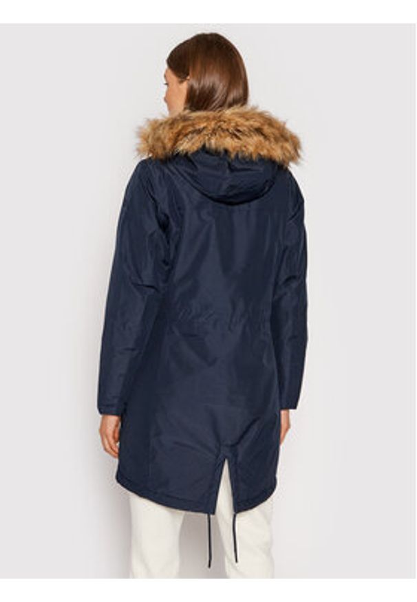 Helly Hansen Parka Mayen 53303 Granatowy Regular Fit. Kolor: niebieski. Materiał: syntetyk