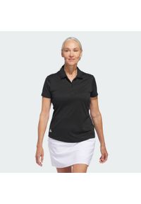 Adidas - Koszulka polo Women's Solid Performance Short Sleeve. Typ kołnierza: polo. Kolor: czarny. Materiał: materiał. Styl: klasyczny #1