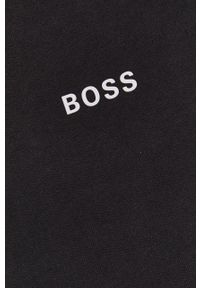 BOSS - Boss Bluza 50462828 męska kolor czarny gładka. Okazja: na co dzień. Kolor: czarny. Materiał: dzianina. Wzór: gładki. Styl: casual #3