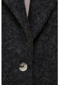 Answear Lab Płaszcz z wełną kolor czarny przejściowy oversize. Kolor: czarny. Materiał: wełna. Styl: wakacyjny #2