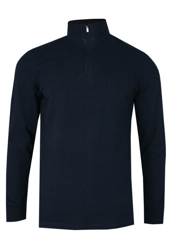 Niebieski t-shirt Chiao z długim rękawem, długi