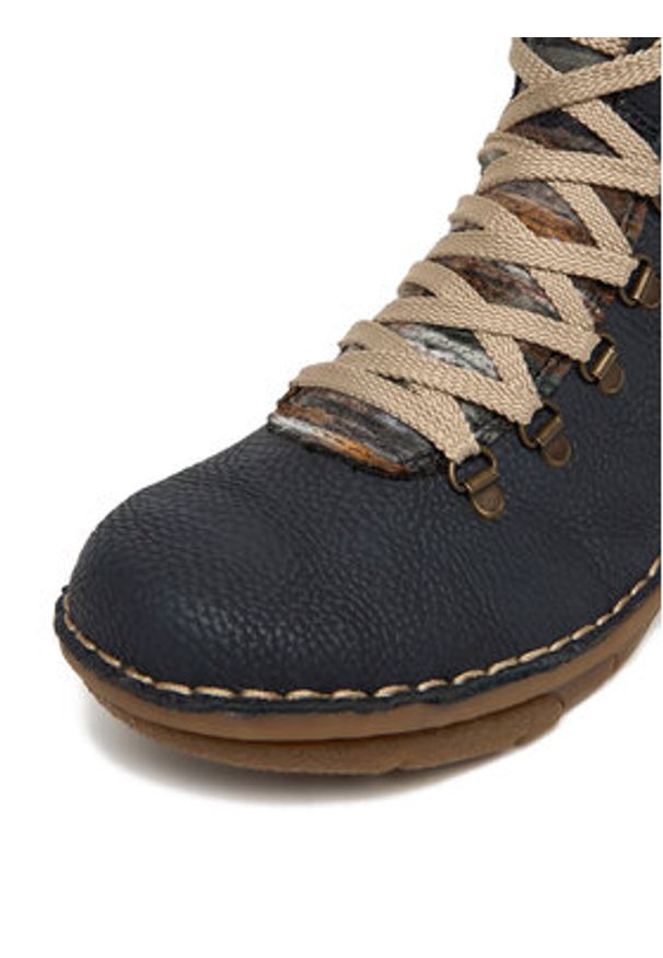 Rieker Trzewiki CEO-73343-15 Granatowy. Kolor: niebieski. Materiał: materiał