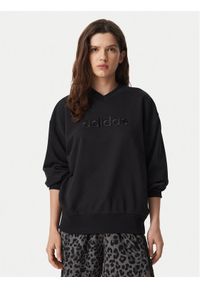 Adidas - adidas Bluza Seasonal Essentials Stain V-Neck Sweatshirt KS2800 Czarny Regular Fit. Kolor: czarny. Materiał: bawełna #1