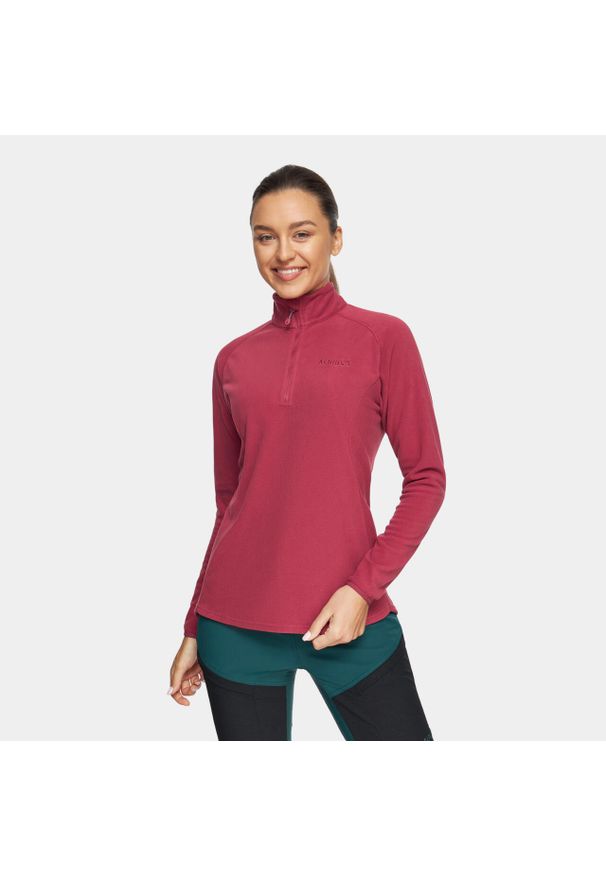 Bluza turystyczna polarowa damska 1/3 zip Alpinus Lucania Tactical. Kolor: różowy. Materiał: polar. Sport: turystyka piesza