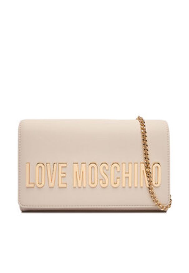 Love Moschino - LOVE MOSCHINO Torebka JC4103PP0NKD0110 Écru. Kolor: kremowy. Materiał: skórzane