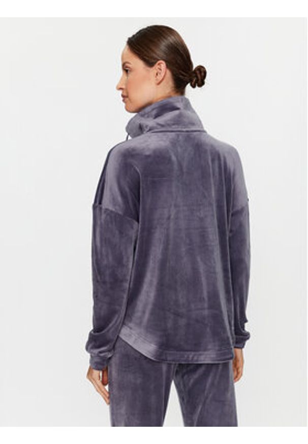 Triumph Bluza Cozy Comfort Velour Zip Jacket 10216555 Szary Regular Fit. Kolor: szary. Materiał: wiskoza