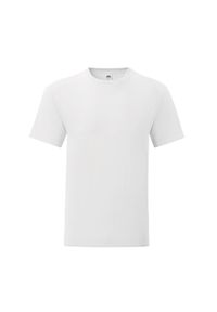 FRUIT OF THE LOOM - Koszulka Unisex Dla Dorosłych Z Dekoltem W Serek. Typ kołnierza: dekolt w serek. Kolor: biały. Sport: turystyka piesza #1