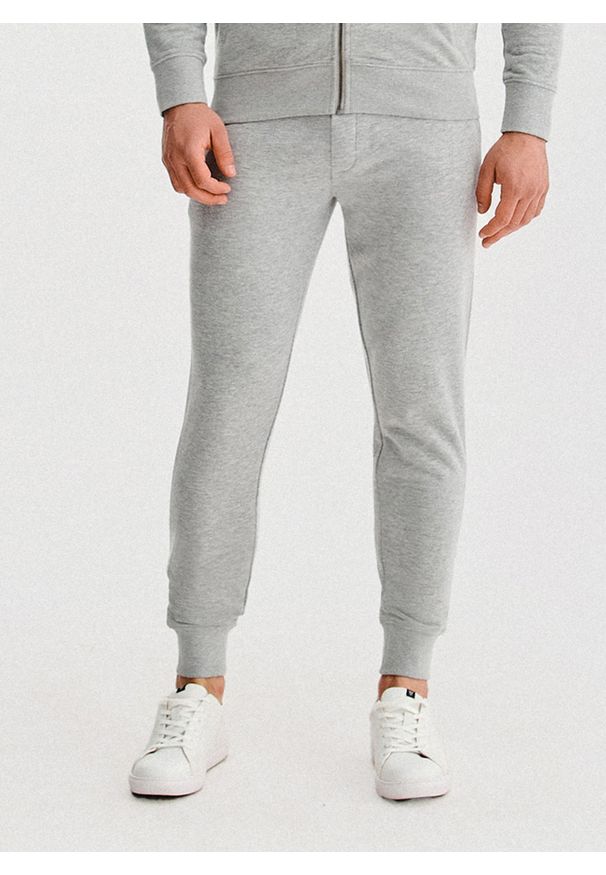 Pako Lorente - PAKO LORENTE - Szare spodnie dresowe. Okazja: na co dzień. Kolor: niebieski, szary. Materiał: dresówka. Wzór: gładki. Styl: casual