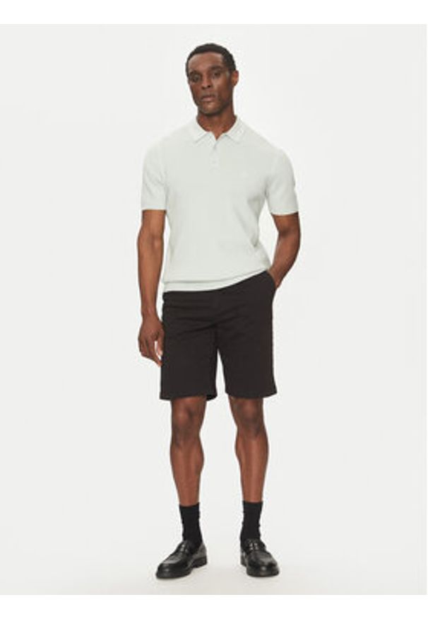 Calvin Klein Polo Micro Waffle Polo S/S K10K114465 Écru Regular Fit. Typ kołnierza: polo. Materiał: bawełna