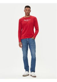 Pepe Jeans Longsleeve Eggo Long N PM5010135 Czerwony Regular Fit. Kolor: czerwony. Materiał: bawełna. Długość rękawa: długi rękaw