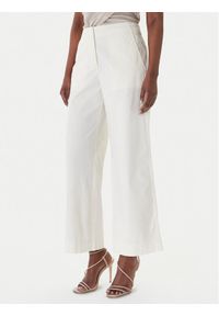 BOSS Spodnie materiałowe C_Tahilone1 50561636 Beżowy Wide Leg. Kolor: beżowy. Materiał: bawełna #1