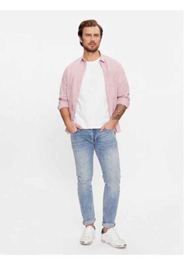 Pepe Jeans T-Shirt Connor PM509206 Biały Regular Fit. Kolor: biały. Materiał: bawełna