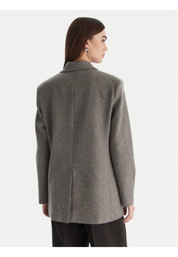 Pinko - PINKO Marynarka Amora Giacca 106099 A2ZU Szary Regular Fit. Kolor: szary. Materiał: syntetyk