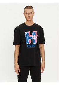 Hugo T-Shirt Nentryle 50513411 Czarny Relaxed Fit. Kolor: czarny. Materiał: bawełna