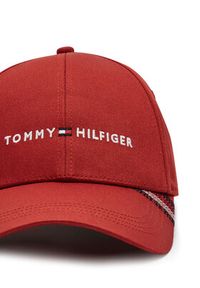 TOMMY HILFIGER - Tommy Hilfiger Czapka z daszkiem Foundation Cotton 6 Panel Cap AM0AM12532 Czerwony. Kolor: czerwony. Materiał: bawełna, materiał