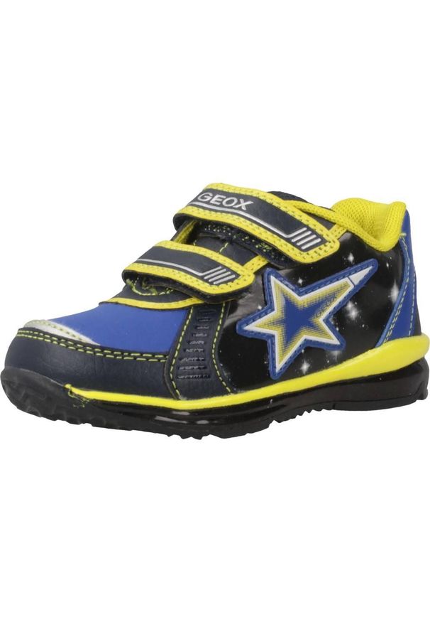Geox - Buty GEOX B TODO BOY Niebieski. Kolor: niebieski. Materiał: syntetyk, tkanina, skóra. Sport: turystyka piesza
