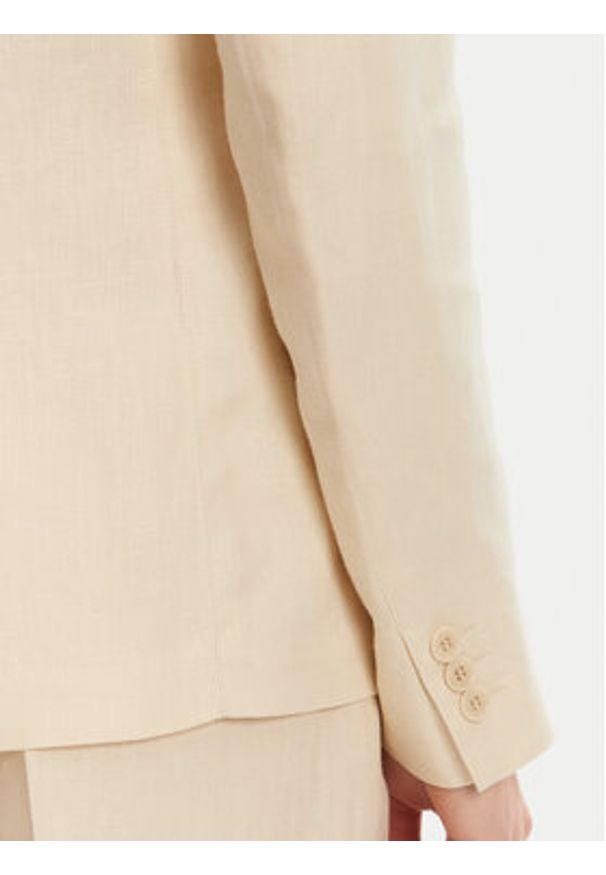 Weekend Max Mara Marynarka Nalut 2515041012 Écru Regular Fit. Materiał: len