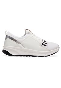 Buty sportowe damskie Ideal Shoes X-9703 Białe. Kolor: biały. Materiał: materiał, tworzywo sztuczne. Obcas: na obcasie. Wysokość obcasa: niski. Sport: turystyka piesza #5