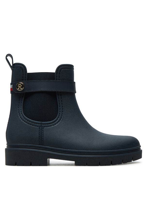 TOMMY HILFIGER - Tommy Hilfiger Kalosze Th Stud Rubberised Rainboot FW0FW08168 Granatowy. Kolor: niebieski