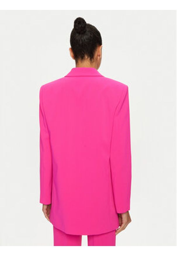 Pinko - PINKO Marynarka Esagerata 102858 A1L8 Różowy Regular Fit. Kolor: różowy. Materiał: syntetyk