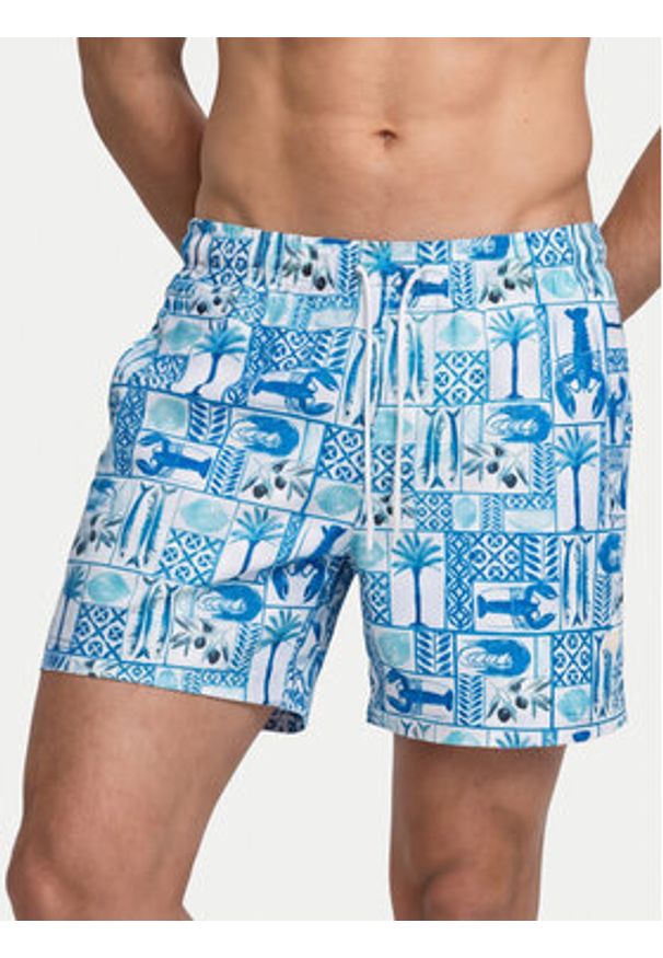 Jack & Jones Szorty kąpielowe Maui Vibes 12291426 Szary Regular Fit. Kolor: szary. Materiał: syntetyk