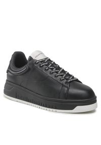 Emporio Armani Sneakersy X4X264 XN001 K001 Czarny. Kolor: czarny. Materiał: skóra