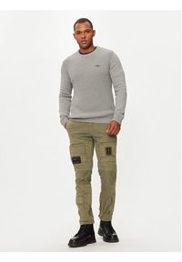 Aeronautica Militare Sweter 242MA1453L409 Szary Regular Fit. Kolor: szary. Materiał: bawełna