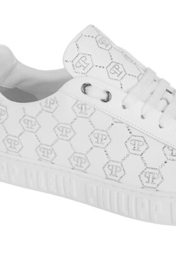 Philipp Plein - PHILIPP PLEIN Sneakersy SAFS USC0920 PLE005N Biały. Kolor: biały. Materiał: skóra